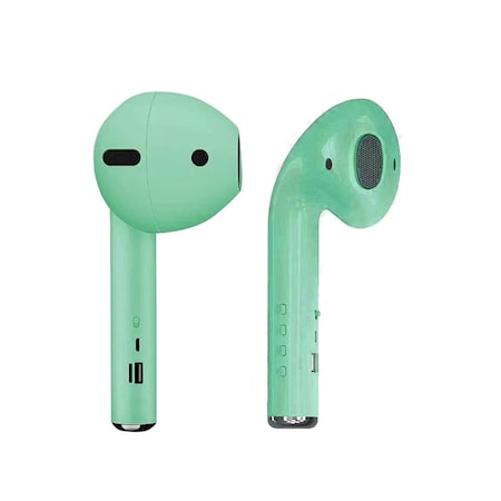 Currentactual Giant Wireless Bluetooth Air Pod Shaped Speaker FM Radio AUX Microphone Green CU3300349